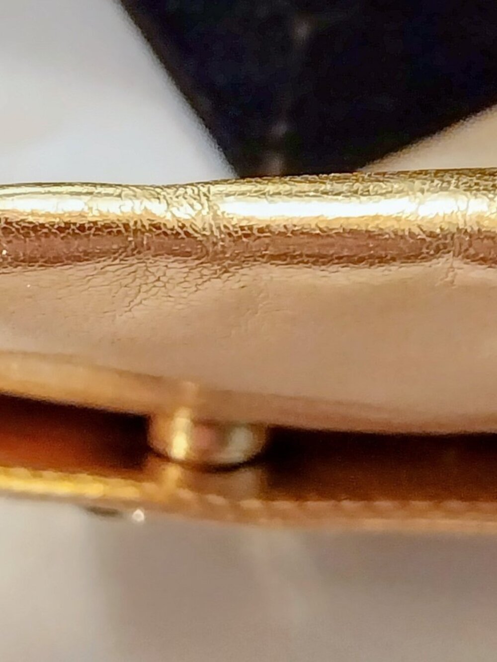 FERRAGAMO Rose Gold Parfum Makeup Pouch Free With Purchase Gold Tone Hardware - Picture 6 of 11